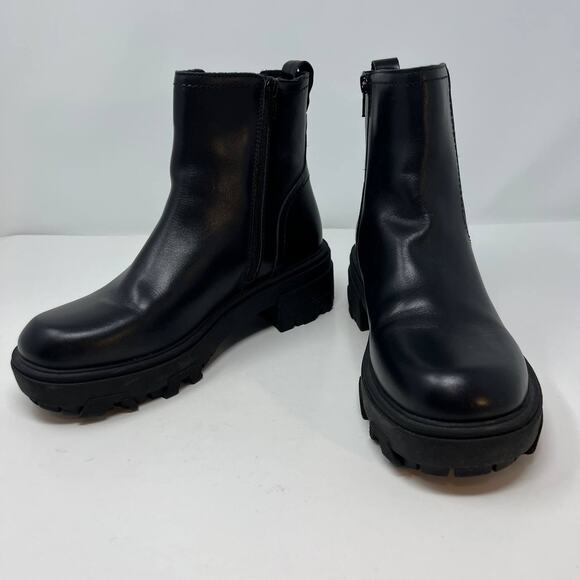 House of Harlow Women's Leather Righteous Chelsea Boots Size 8 Chunky - Picture 2 of 11